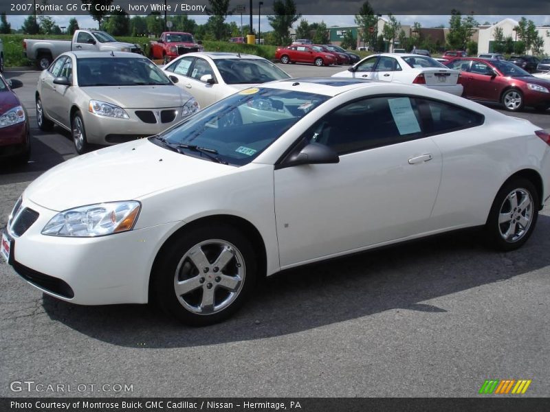 Ivory White / Ebony 2007 Pontiac G6 GT Coupe