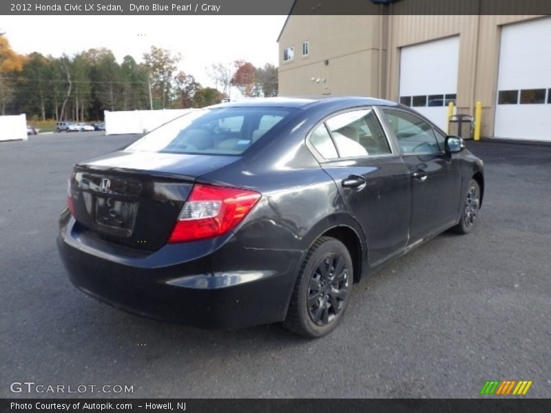 Dyno Blue Pearl / Gray 2012 Honda Civic LX Sedan