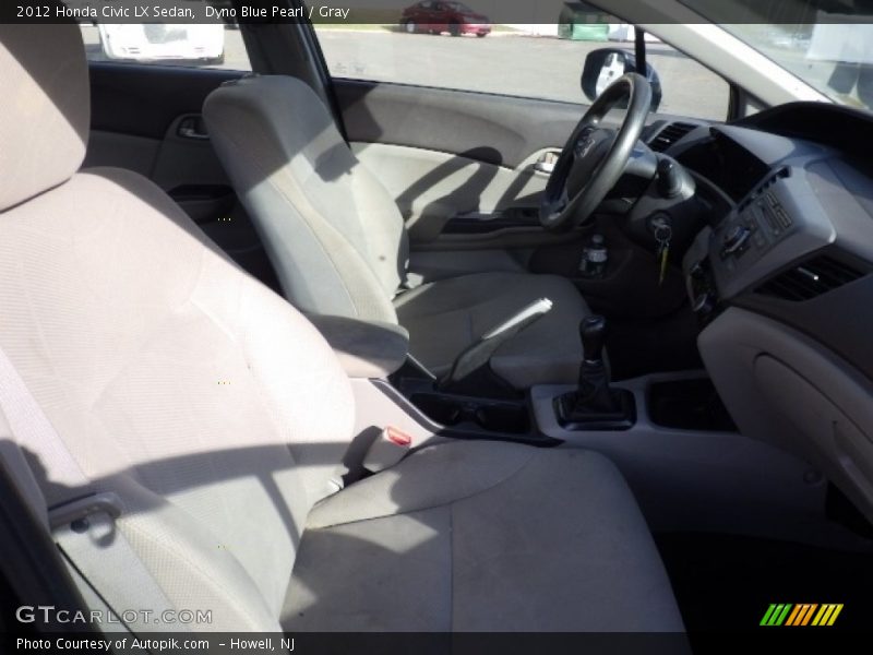 Dyno Blue Pearl / Gray 2012 Honda Civic LX Sedan