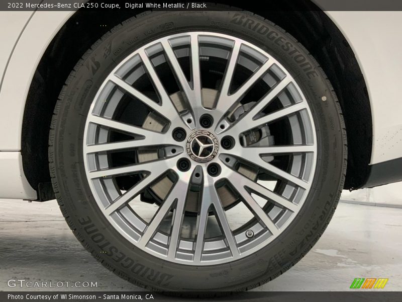 Digital White Metallic / Black 2022 Mercedes-Benz CLA 250 Coupe
