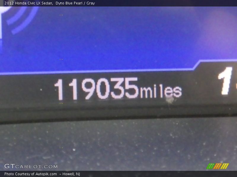 Dyno Blue Pearl / Gray 2012 Honda Civic LX Sedan