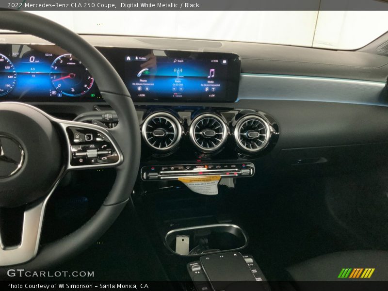 Digital White Metallic / Black 2022 Mercedes-Benz CLA 250 Coupe