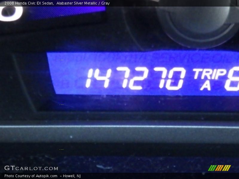 Alabaster Silver Metallic / Gray 2008 Honda Civic EX Sedan
