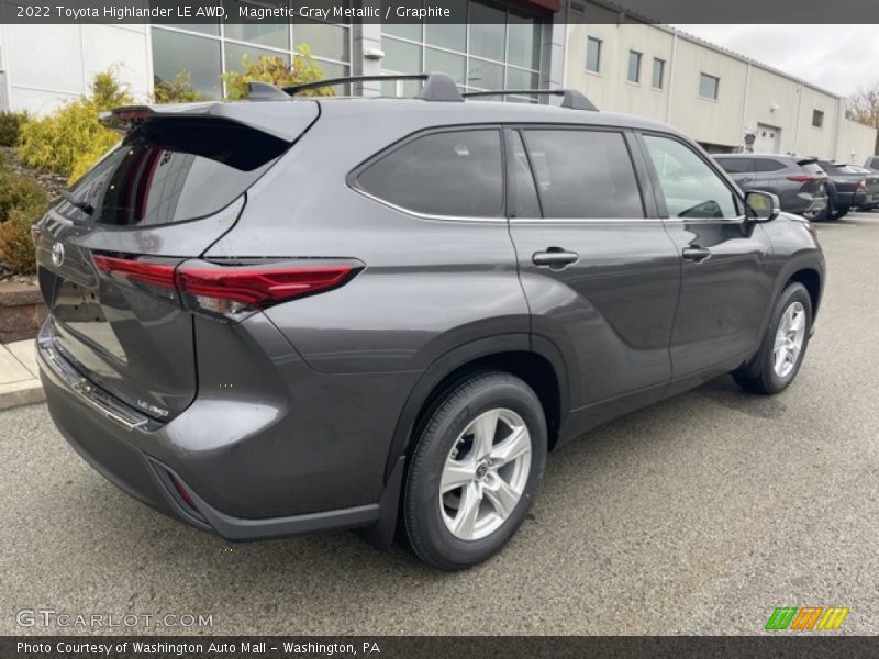 Magnetic Gray Metallic / Graphite 2022 Toyota Highlander LE AWD