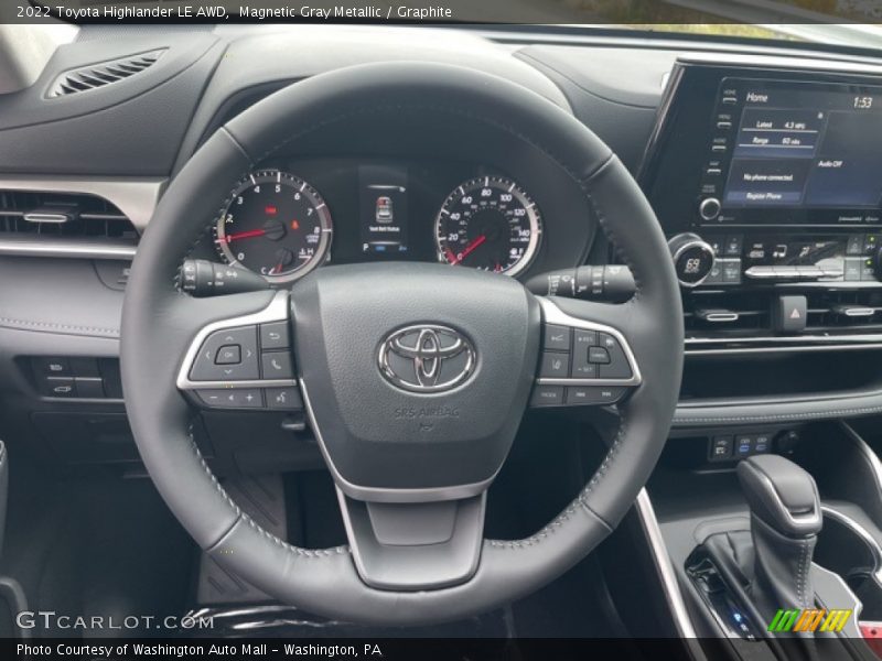 Magnetic Gray Metallic / Graphite 2022 Toyota Highlander LE AWD