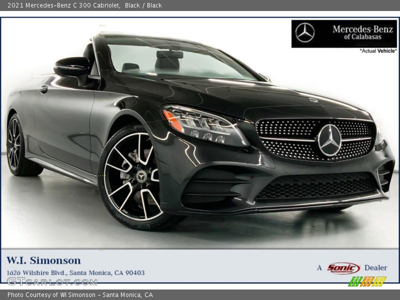 Black / Black 2021 Mercedes-Benz C 300 Cabriolet