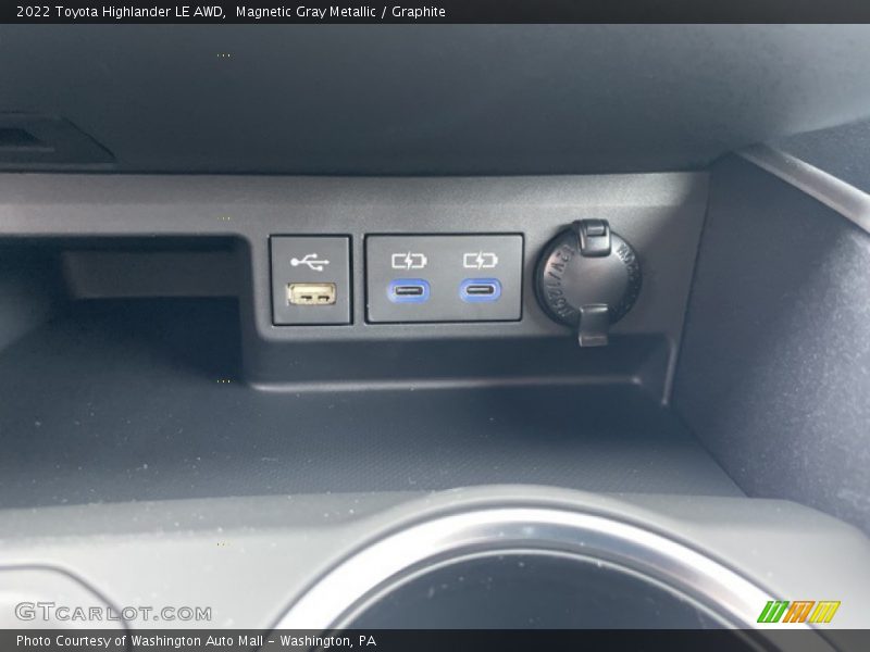 Magnetic Gray Metallic / Graphite 2022 Toyota Highlander LE AWD