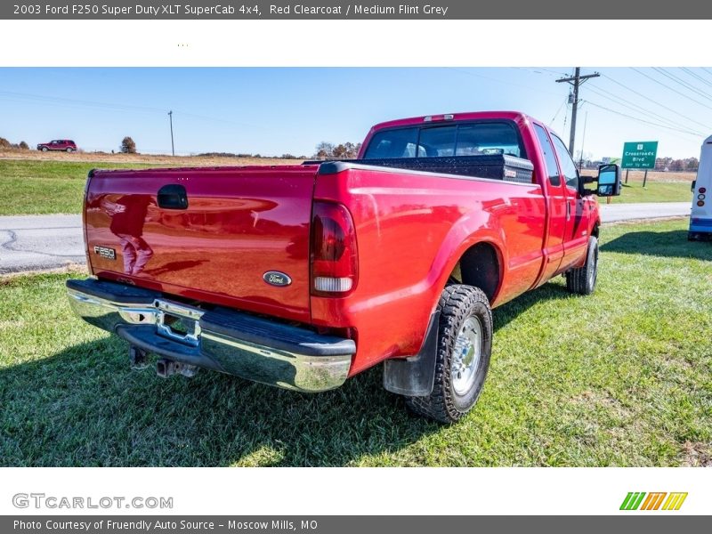 Red Clearcoat / Medium Flint Grey 2003 Ford F250 Super Duty XLT SuperCab 4x4
