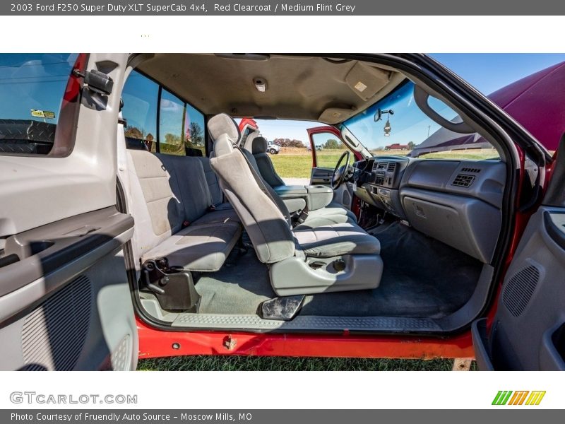 Red Clearcoat / Medium Flint Grey 2003 Ford F250 Super Duty XLT SuperCab 4x4
