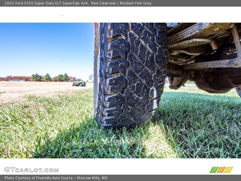 Red Clearcoat / Medium Flint Grey 2003 Ford F250 Super Duty XLT SuperCab 4x4