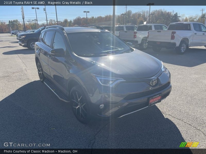 Magnetic Gray Metallic / Black 2018 Toyota RAV4 SE AWD