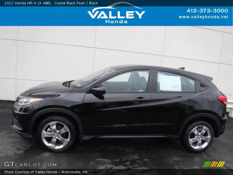 Crystal Black Pearl / Black 2022 Honda HR-V LX AWD