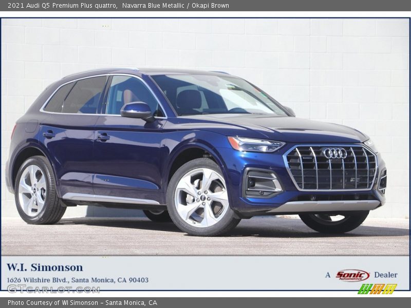 Navarra Blue Metallic / Okapi Brown 2021 Audi Q5 Premium Plus quattro