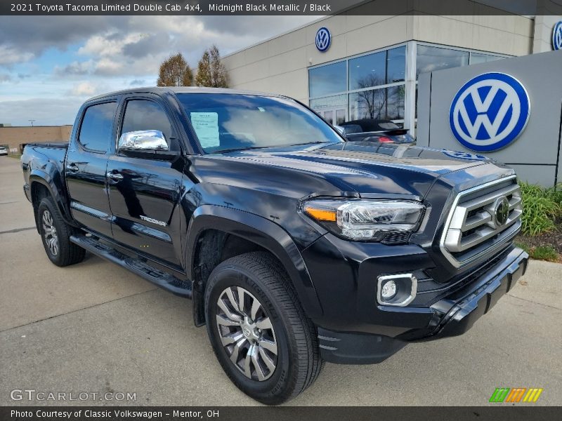 Midnight Black Metallic / Black 2021 Toyota Tacoma Limited Double Cab 4x4