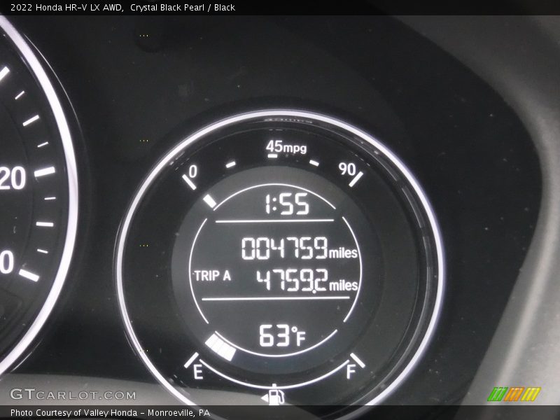 Crystal Black Pearl / Black 2022 Honda HR-V LX AWD
