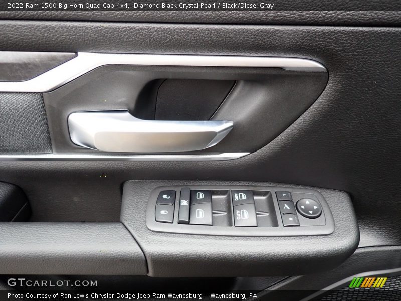 Diamond Black Crystal Pearl / Black/Diesel Gray 2022 Ram 1500 Big Horn Quad Cab 4x4