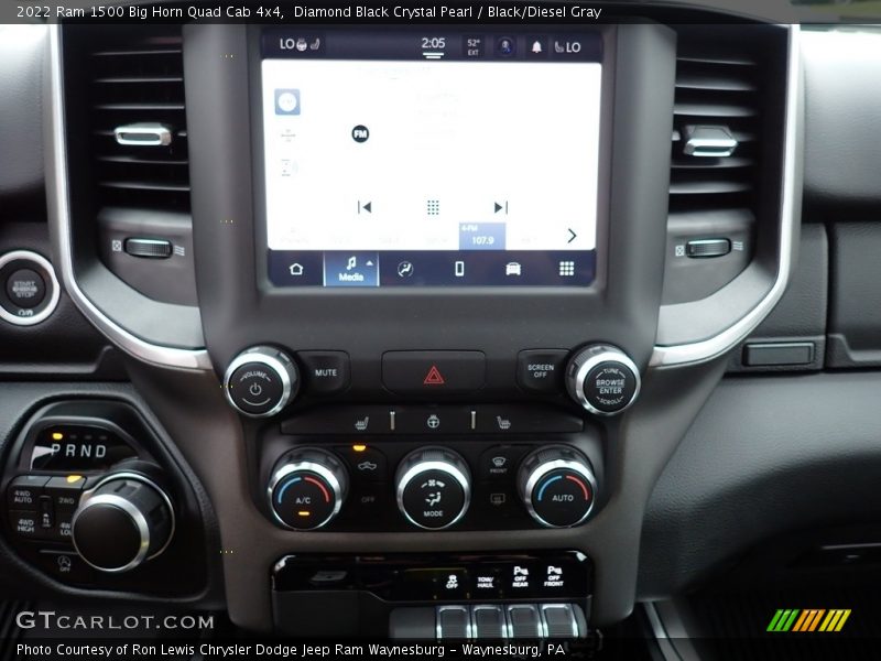 Diamond Black Crystal Pearl / Black/Diesel Gray 2022 Ram 1500 Big Horn Quad Cab 4x4
