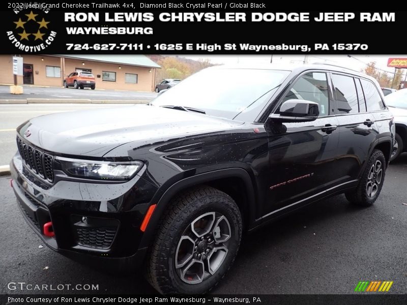 Diamond Black Crystal Pearl / Global Black 2022 Jeep Grand Cherokee Trailhawk 4x4