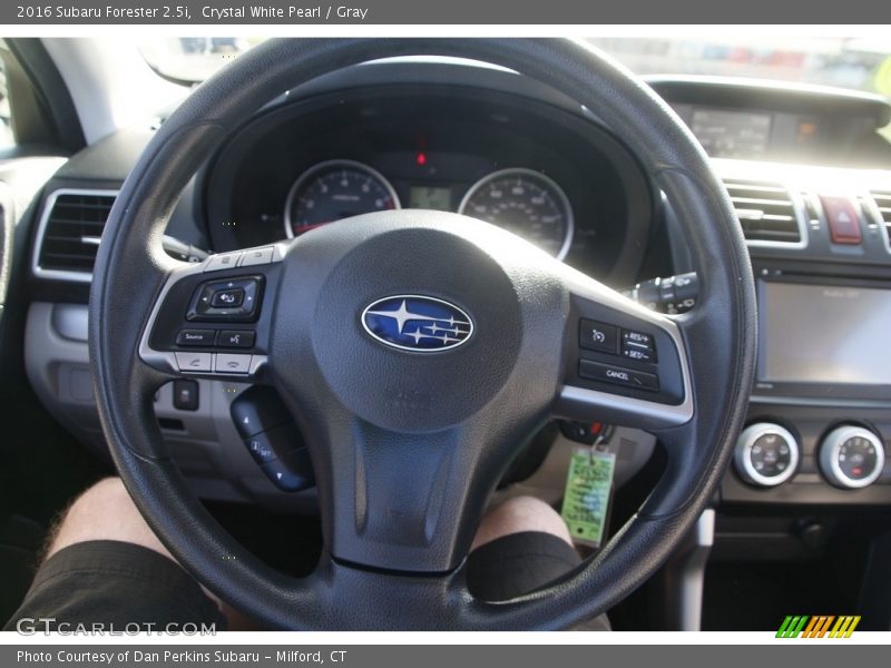 Crystal White Pearl / Gray 2016 Subaru Forester 2.5i