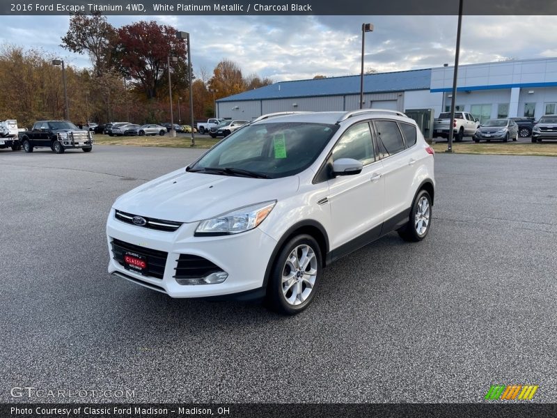 White Platinum Metallic / Charcoal Black 2016 Ford Escape Titanium 4WD