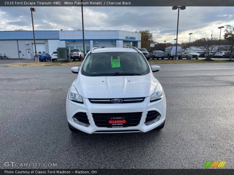 White Platinum Metallic / Charcoal Black 2016 Ford Escape Titanium 4WD