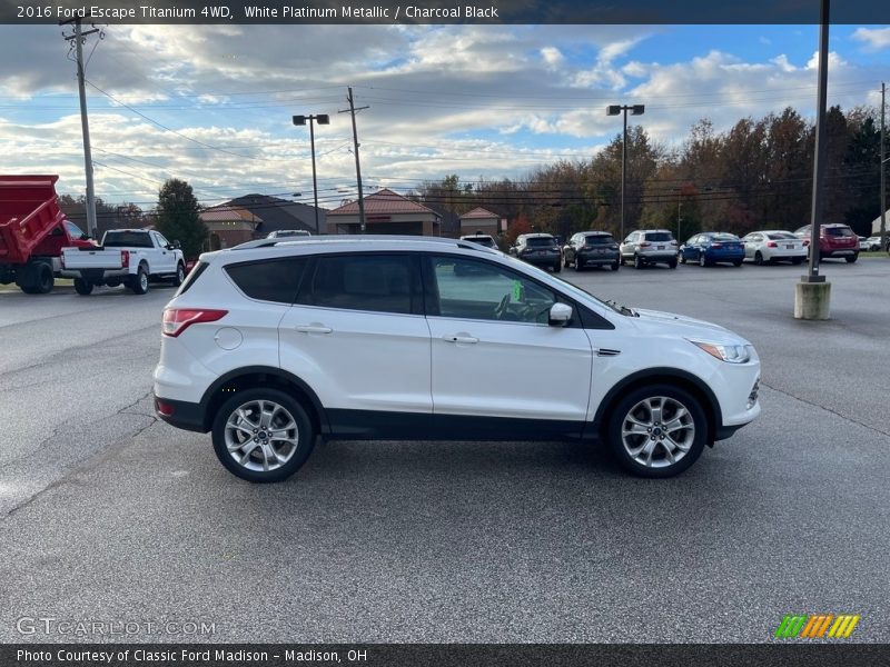 White Platinum Metallic / Charcoal Black 2016 Ford Escape Titanium 4WD
