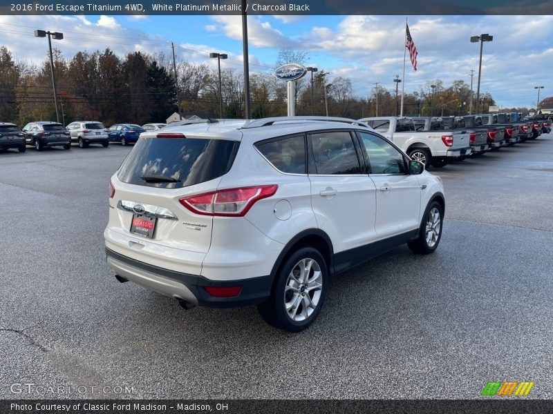 White Platinum Metallic / Charcoal Black 2016 Ford Escape Titanium 4WD