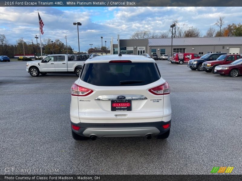White Platinum Metallic / Charcoal Black 2016 Ford Escape Titanium 4WD