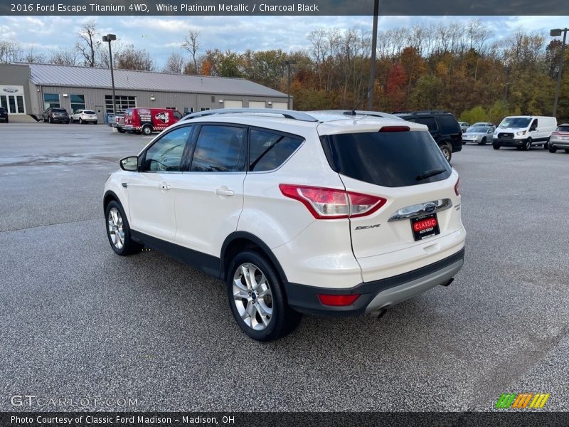 White Platinum Metallic / Charcoal Black 2016 Ford Escape Titanium 4WD
