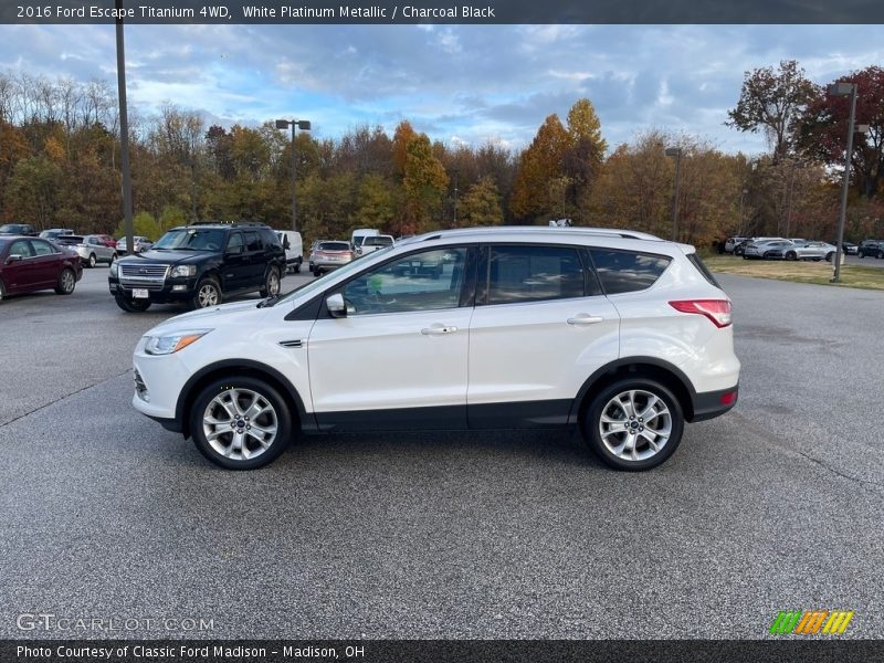 White Platinum Metallic / Charcoal Black 2016 Ford Escape Titanium 4WD