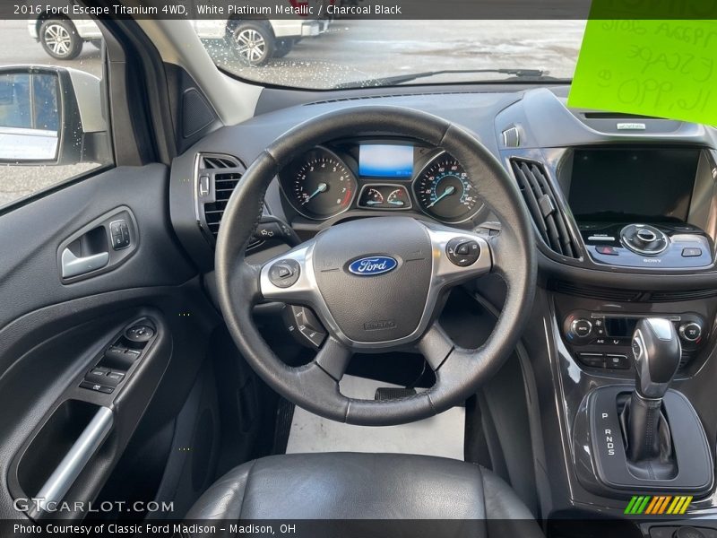 White Platinum Metallic / Charcoal Black 2016 Ford Escape Titanium 4WD