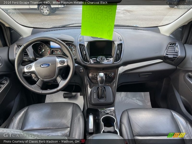 White Platinum Metallic / Charcoal Black 2016 Ford Escape Titanium 4WD