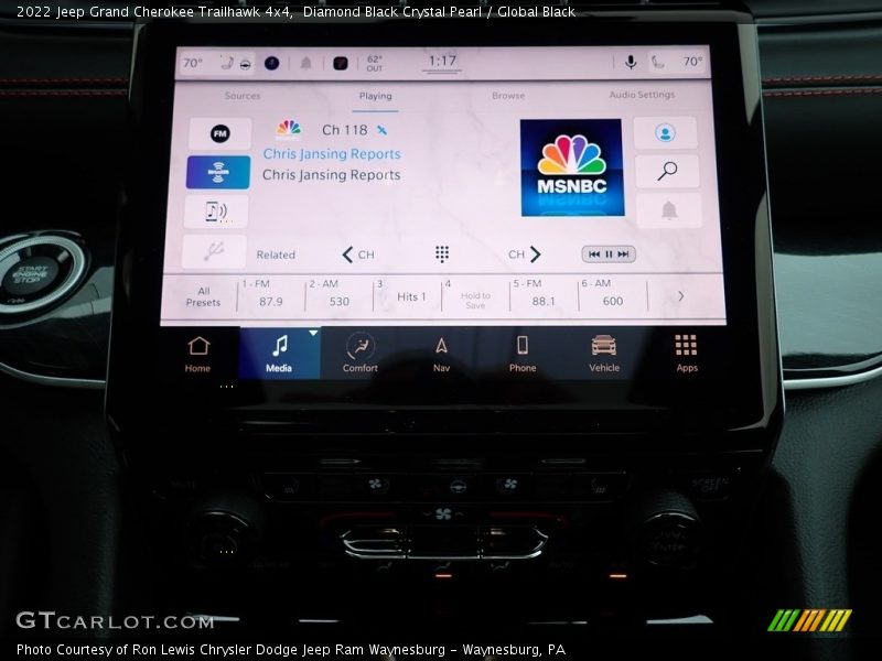 Diamond Black Crystal Pearl / Global Black 2022 Jeep Grand Cherokee Trailhawk 4x4