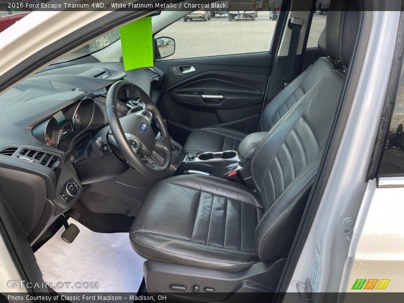 White Platinum Metallic / Charcoal Black 2016 Ford Escape Titanium 4WD
