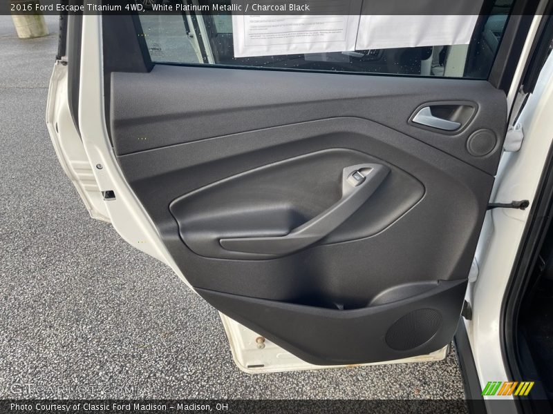 White Platinum Metallic / Charcoal Black 2016 Ford Escape Titanium 4WD