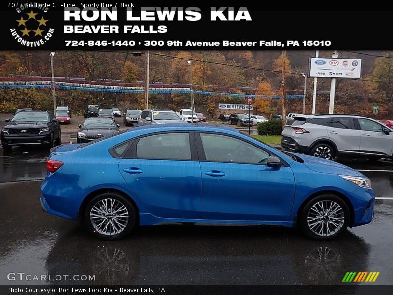 Sporty Blue / Black 2023 Kia Forte GT-Line