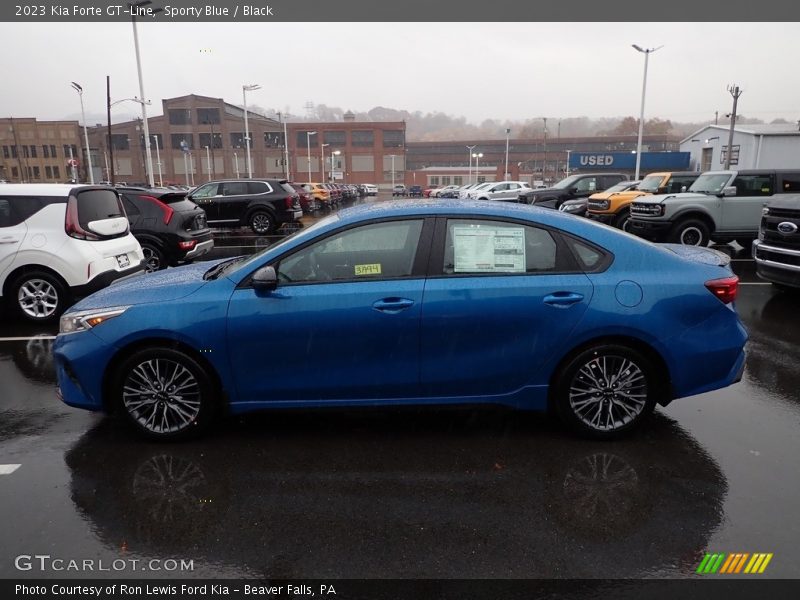 Sporty Blue / Black 2023 Kia Forte GT-Line