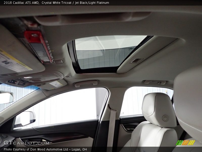Crystal White Tricoat / Jet Black/Light Platinum 2018 Cadillac ATS AWD