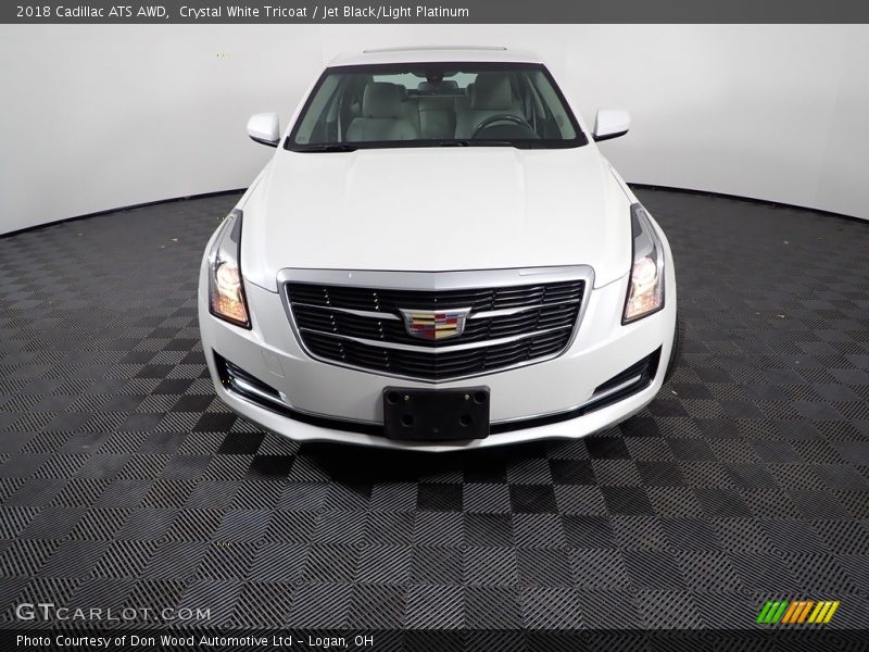 Crystal White Tricoat / Jet Black/Light Platinum 2018 Cadillac ATS AWD