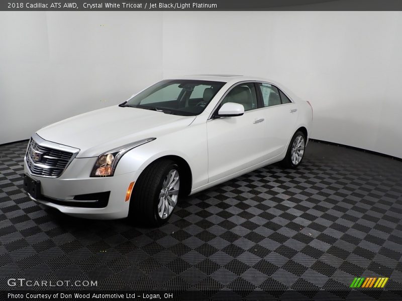 Crystal White Tricoat / Jet Black/Light Platinum 2018 Cadillac ATS AWD