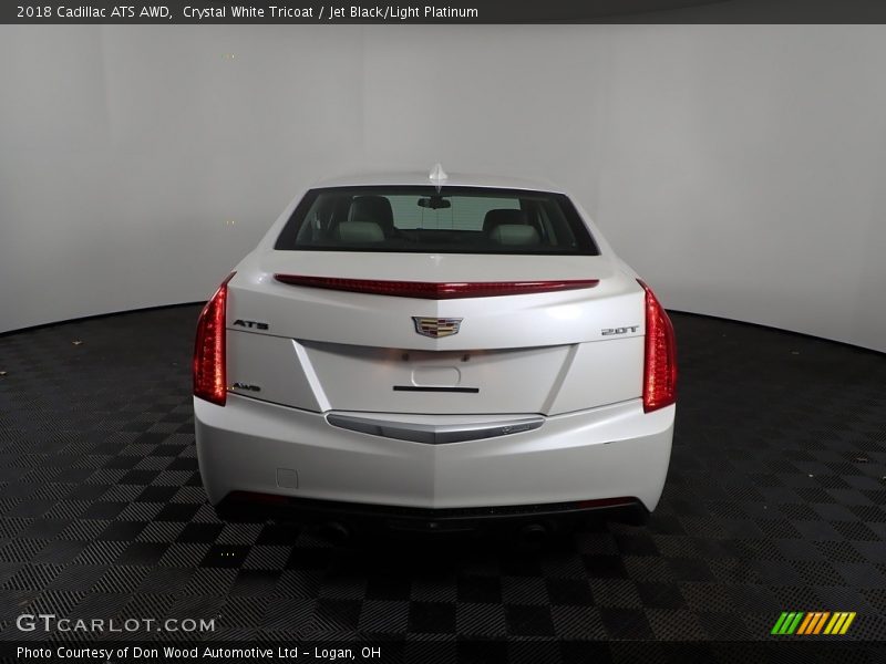 Crystal White Tricoat / Jet Black/Light Platinum 2018 Cadillac ATS AWD