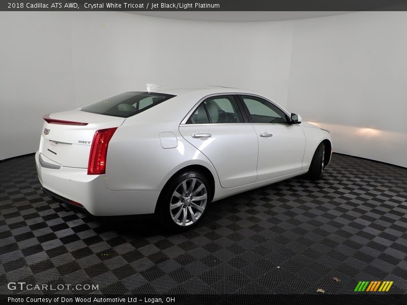 Crystal White Tricoat / Jet Black/Light Platinum 2018 Cadillac ATS AWD
