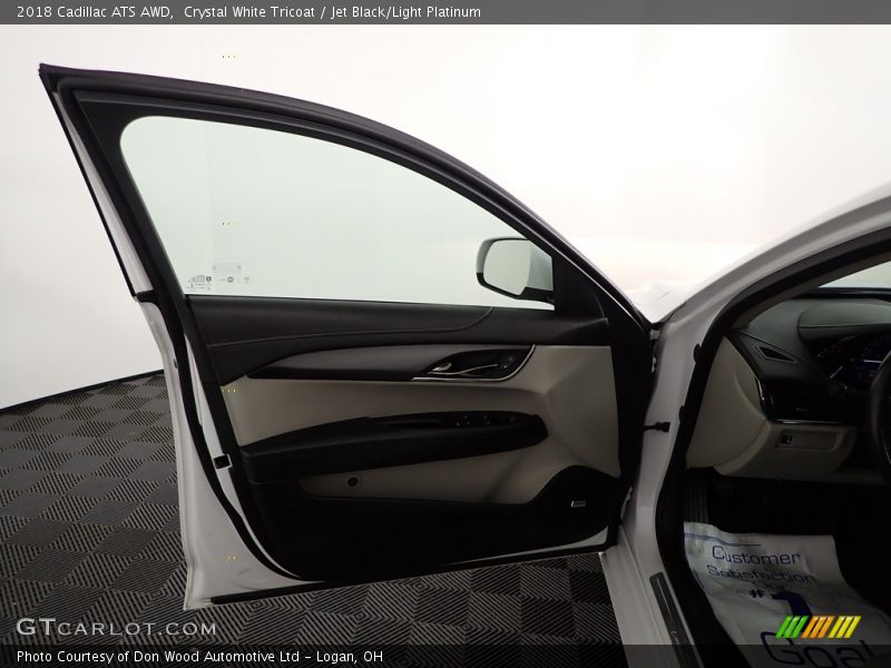 Crystal White Tricoat / Jet Black/Light Platinum 2018 Cadillac ATS AWD