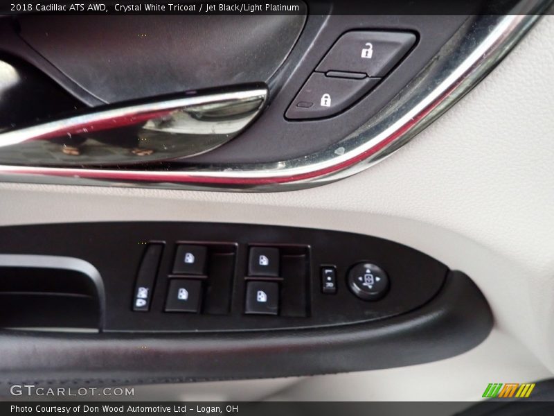 Crystal White Tricoat / Jet Black/Light Platinum 2018 Cadillac ATS AWD