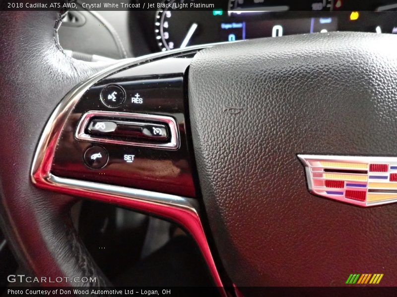 Crystal White Tricoat / Jet Black/Light Platinum 2018 Cadillac ATS AWD