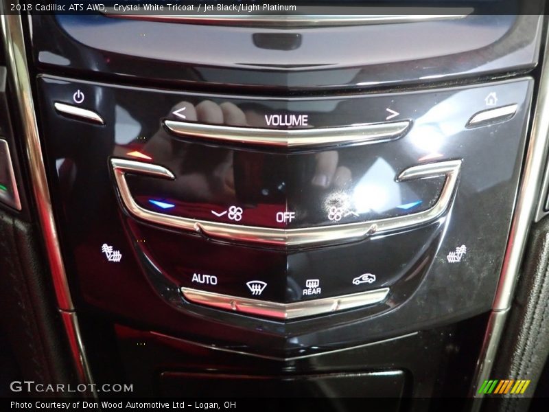 Crystal White Tricoat / Jet Black/Light Platinum 2018 Cadillac ATS AWD
