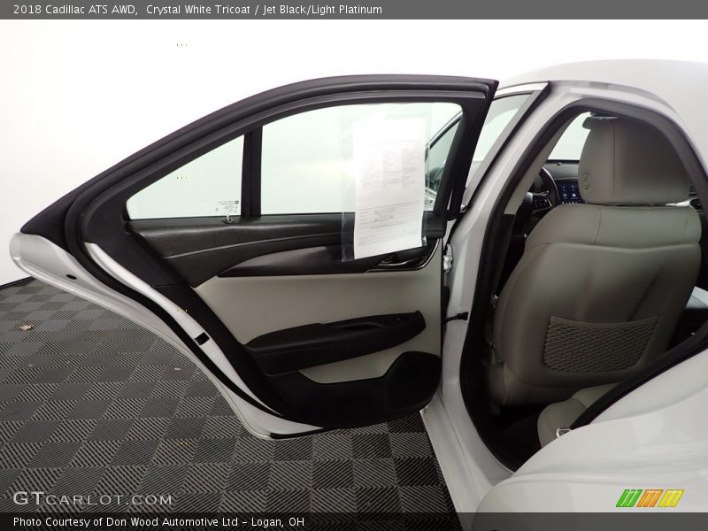Crystal White Tricoat / Jet Black/Light Platinum 2018 Cadillac ATS AWD