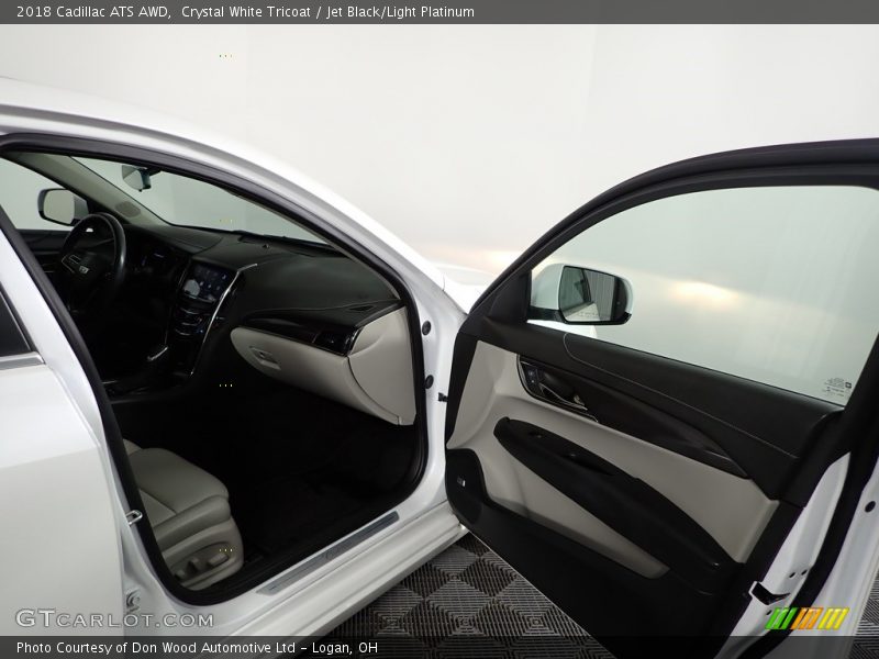 Crystal White Tricoat / Jet Black/Light Platinum 2018 Cadillac ATS AWD