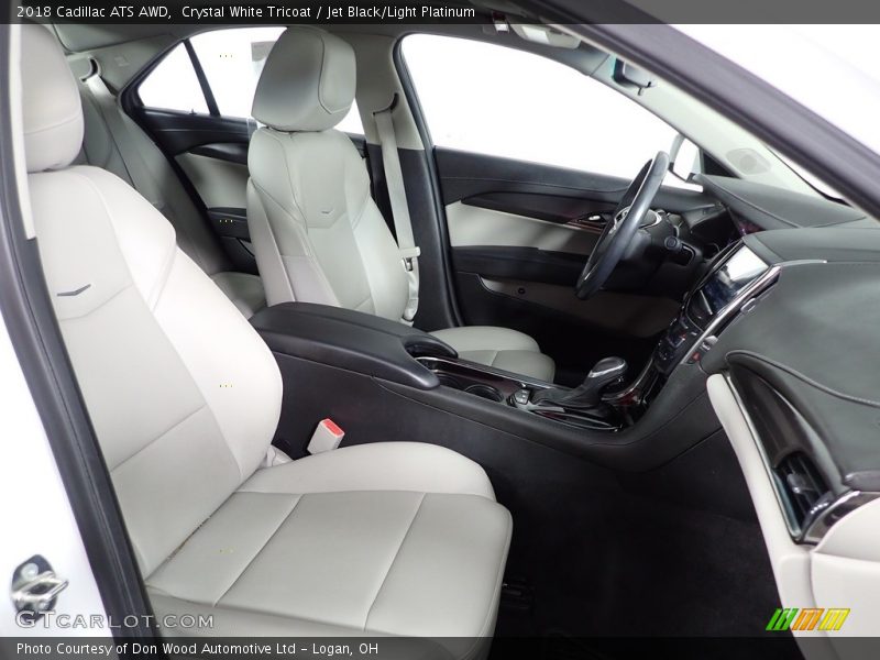 Crystal White Tricoat / Jet Black/Light Platinum 2018 Cadillac ATS AWD