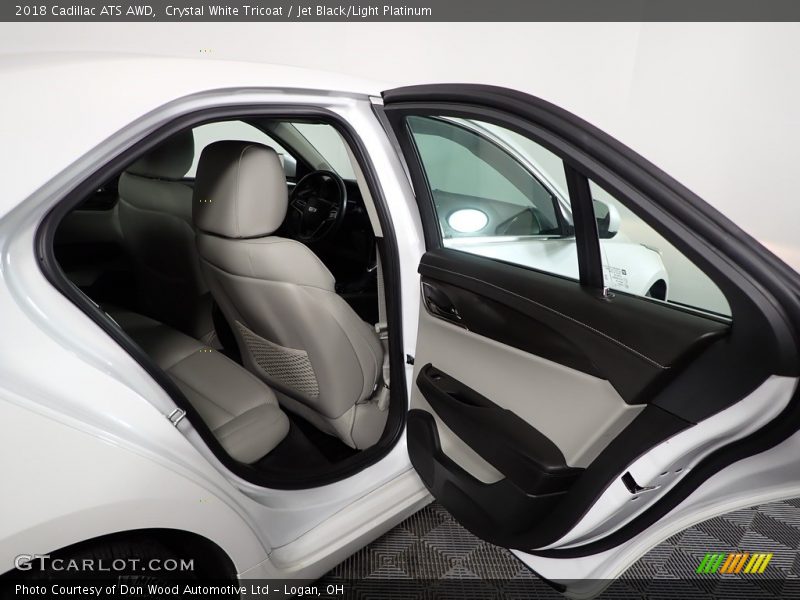 Crystal White Tricoat / Jet Black/Light Platinum 2018 Cadillac ATS AWD